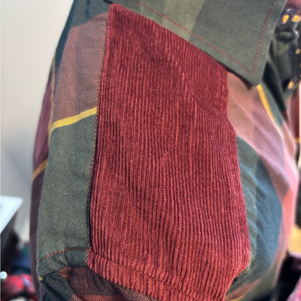 Ralph Lauren Double RL Burgundy and Green Plaid Shirt - Picture 4 of 11